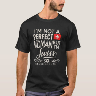 Switzerland Flag Woman   Swiss Pride Souvenir   T-Shirt