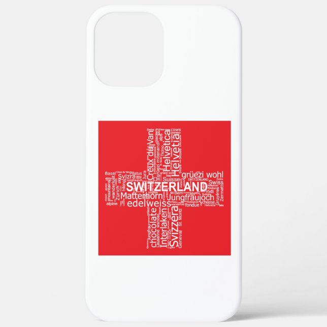 Switzerland Flag Word Cloud Case-Mate iPhone Case (Back)
