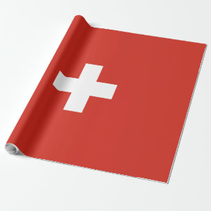 Switzerland flag wrapping paper