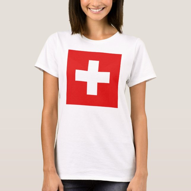 Switzerland Flag x Map T-Shirt (Front)
