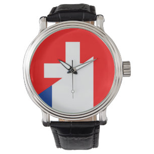 switzerland france flag country half symbol swiss watch
