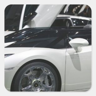 SWITZERLAND, GENEVA: 75th Annual Geneva Auto 9 Square Sticker