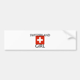 SWITZERLAND GIRL BUMPER STICKER