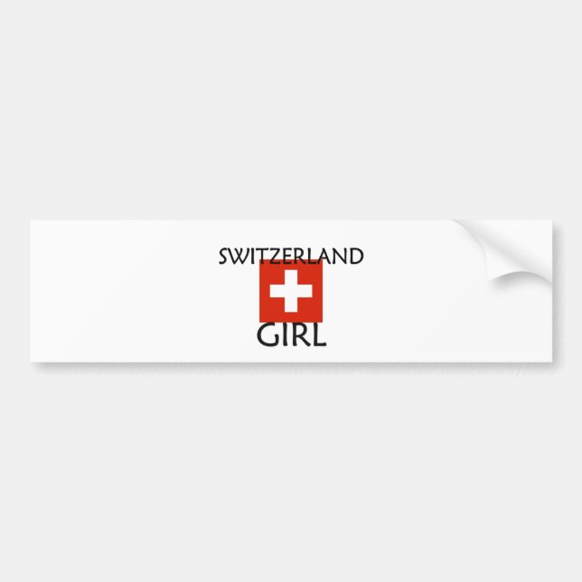 SWITZERLAND GIRL BUMPER STICKER (Front)