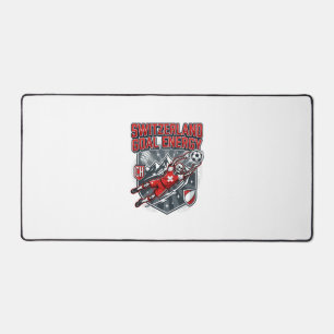Switzerland Goal Energy Skeleton Striker Nations B Desk Mat