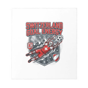 Switzerland Goal Energy Skeleton Striker Nations B Notepad