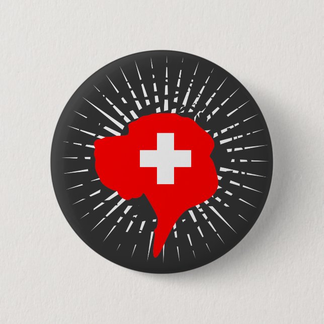 Switzerland Great Dane 6 Cm Round Badge (Front)