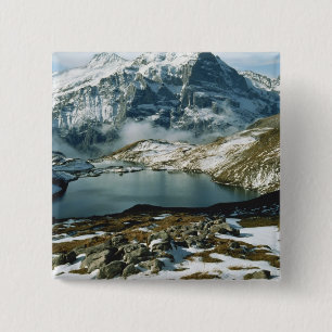 Switzerland, Grindelwald, Bernese Alps, View 15 Cm Square Badge