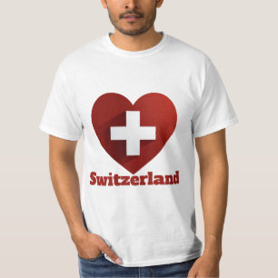 Switzerland Heart Flag T-Shirt