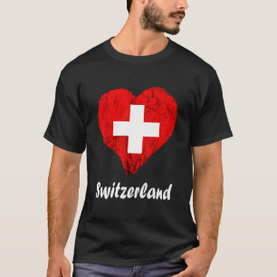 Switzerland Heart Swiss Pride Switzerland Flag Swi T-Shirt
