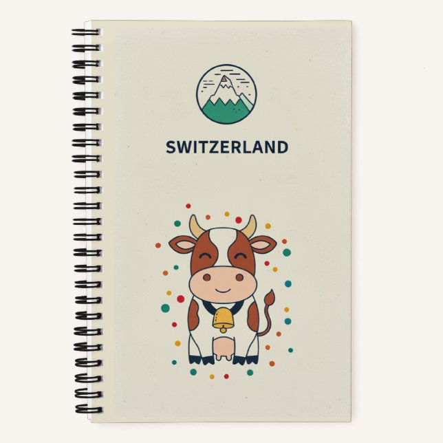 Switzerland Heritage & Alpine Travel Photo Archive Notebook (Front)