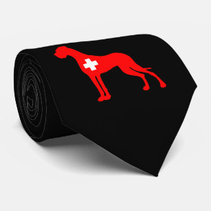 Switzerland inspired Great Dane Silhouette Tie