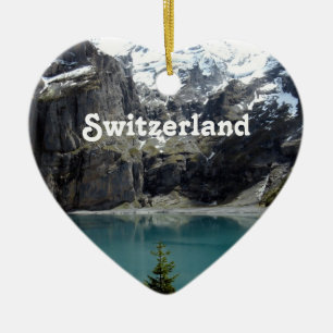 Switzerland Landscape Ceramic Tree Decoration