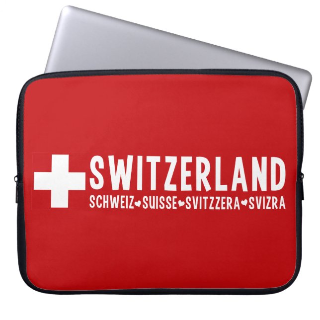SWITZERLAND laptop sleeves (Front)