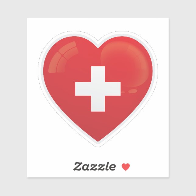 Switzerland Love Icon Sticker (Sheet)