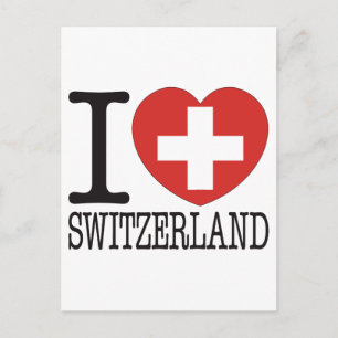 Switzerland Love v2 Postcard