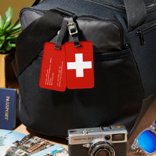 Switzerland Luggage Tag (Front & Back)