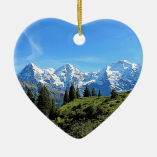 Switzerland Majestic Beautiful Mountains Ceramic Ornament