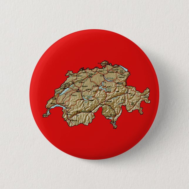 Switzerland Map Button (Front)