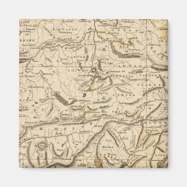 Switzerland Map by Arrowsmith Magnet (Front)