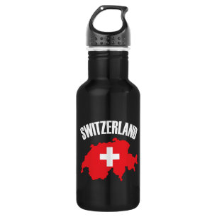 Switzerland Map Flag 532 Ml Water Bottle