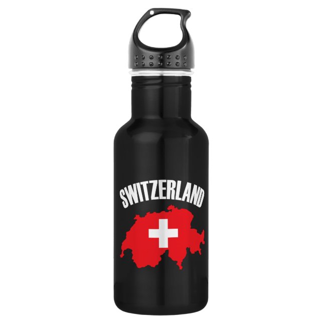Switzerland Map Flag 532 Ml Water Bottle (Front)