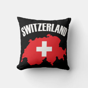 Switzerland Map Flag Cushion