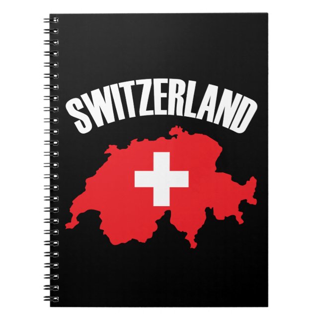 Switzerland Map Flag Notebook (Front)