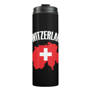 Switzerland Map Flag Thermal Tumbler