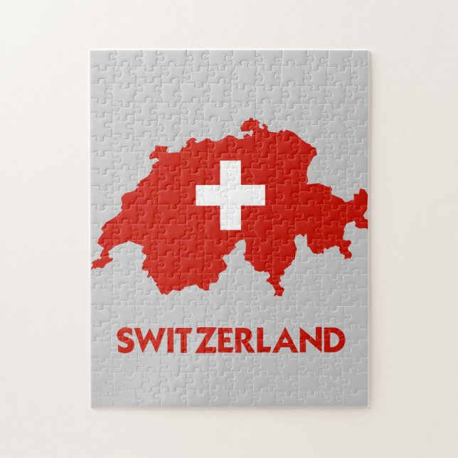 SWITZERLAND MAP JIGSAW PUZZLE (Vertical)
