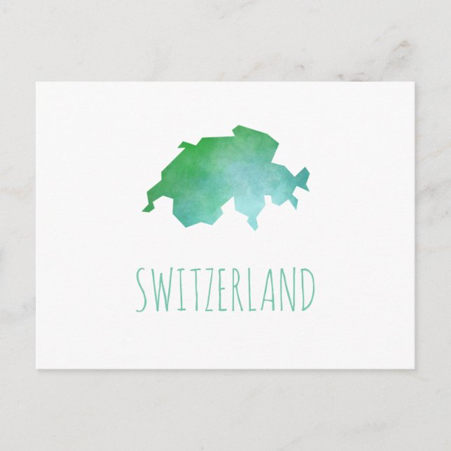 Switzerland Map Postcard (Front)