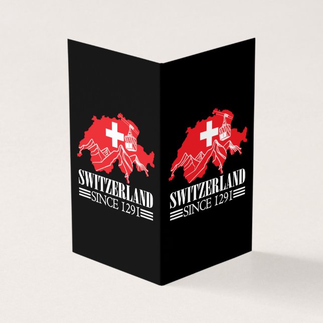 Switzerland Map Since 1291 Mountains Swiss Flag (Outside)