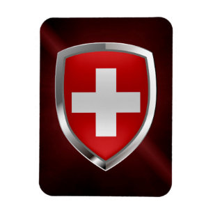 Switzerland Metallic Emblem Magnet