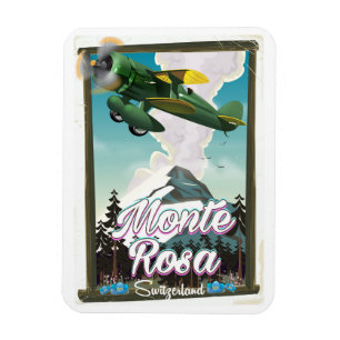 Switzerland Monta Rosa Travel poster Magnet