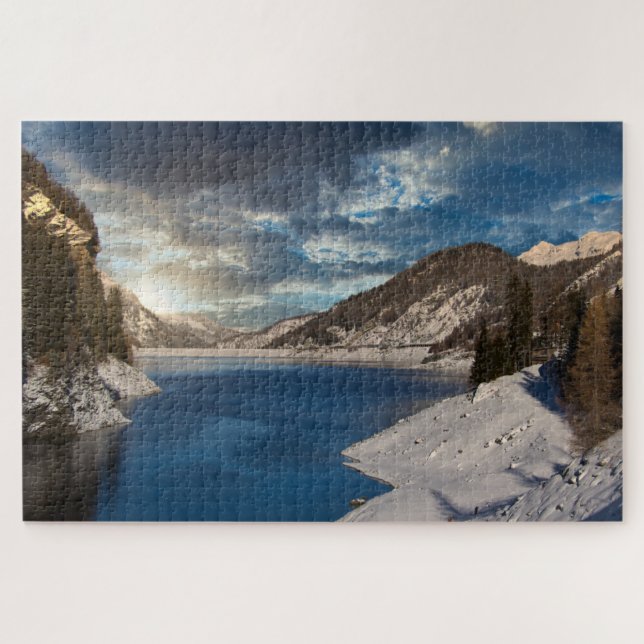 Switzerland Mountain Lake Jigsaw PUzzle (Horizontal)