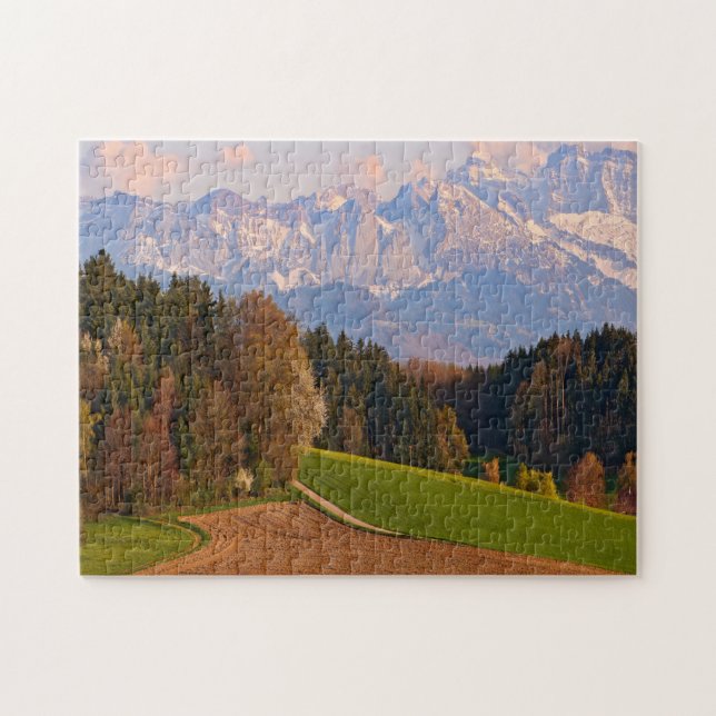 Switzerland Mountains in Autumn Jigsaw Puzzle (Horizontal)