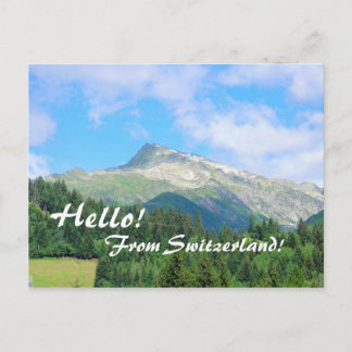 Switzerland Mountains Postcard