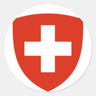 Switzerland Official Coat Of Arms Heraldry Symbol Classic Round Sticker