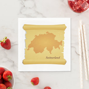 Switzerland On A Parchment Napkin
