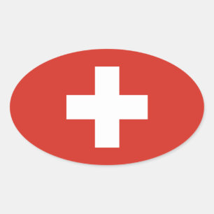 Switzerland Oval Sticker