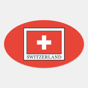 Switzerland Oval Sticker