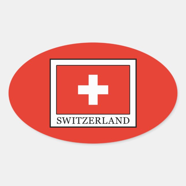 Switzerland Oval Sticker (Front)