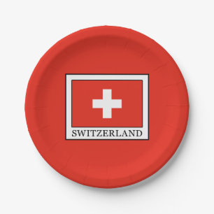 Switzerland Paper Plate