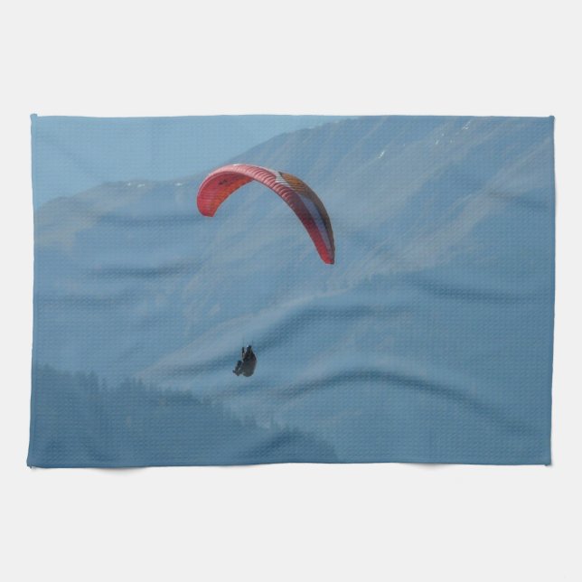 Switzerland Paraglider Tea Towel (Horizontal)