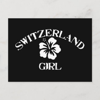 Switzerland Pink Girl Postcard