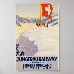 Switzerland Railway Advert Vintage Poster