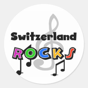 Switzerland Rocks Classic Round Sticker