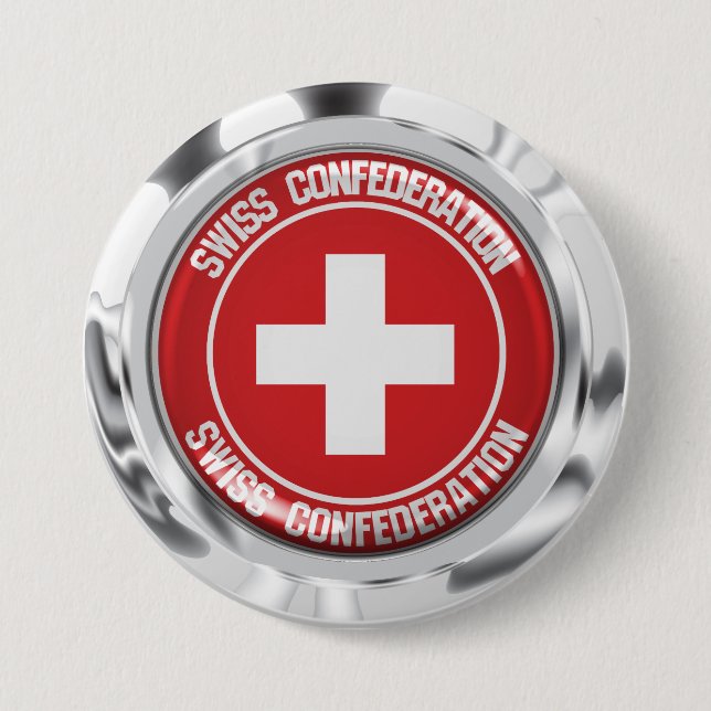 Switzerland Round Emblem 7.5 Cm Round Badge (Front)