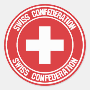 Switzerland Round Emblem Classic Round Sticker