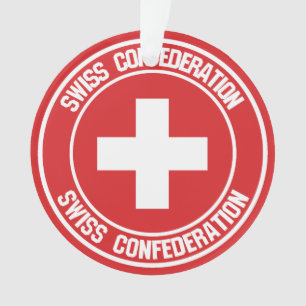 Switzerland Round Emblem Ornament